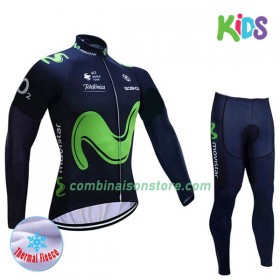 Combinaison Cycliste Hiver + Collant 2017 Movistar Team Enfant  N001